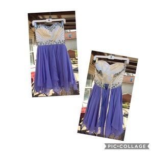 Lilac strapless homecoming dress!